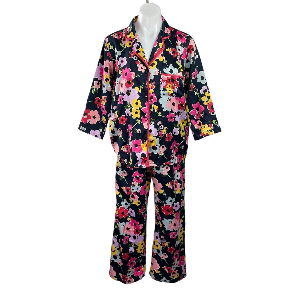 Kate Spade Women's Multicolor Floral Long Sleeve Sleepwear Pajamas Set Size S
